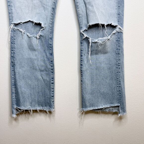 Mother Superior The Insider Crop Step Fray Jeans 27 Blue Problem With Miracles - Picture 8 of 12